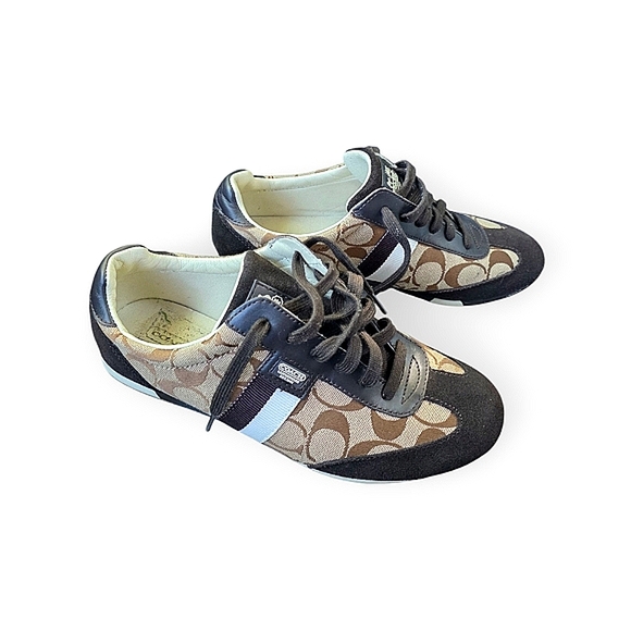 Coach Women's Sneakers with Brown and Black Design - Picture 1 of 10